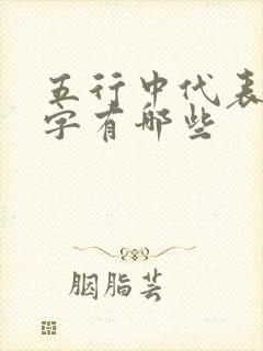 五行中代表火的字有哪些