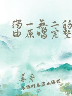 独一无二的我歌曲原唱完整版