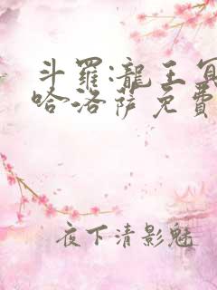 斗罗:龙王冥帝哈洛萨免费阅读