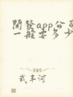 开发app公司一般要多少钱