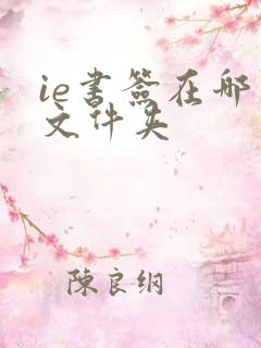 ie书签在哪个文件夹