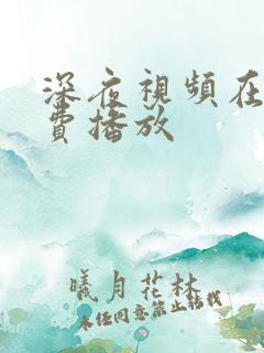 深夜视频在线免费播放