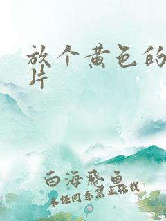 放个黄色的一级片