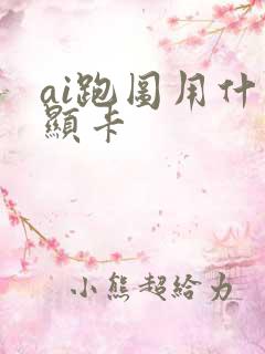 ai跑图用什么显卡