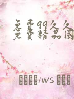 免费99久久久免费精品国产