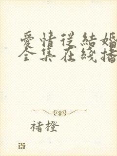 爱情从结婚开始全集在线播放