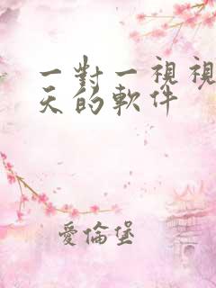 一对一视视频聊天的软件