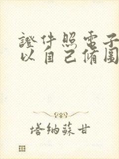 证件照电子版可以自己修图吗