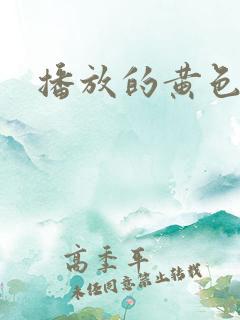 播放的黄色录像