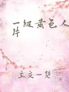 一级黄色人与兽片
