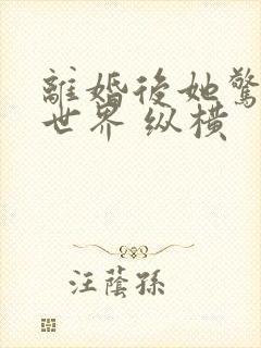 离婚后她惊艳了世界 纵横