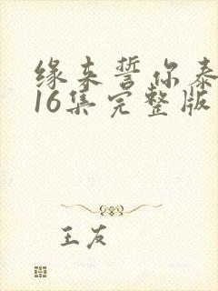 缘来誓你泰剧全16集完整版