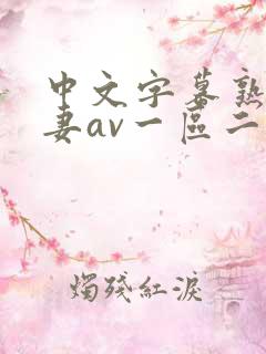 中文字幕熟女人妻av一区二区三区