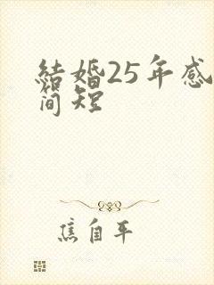 结婚25年感言简短