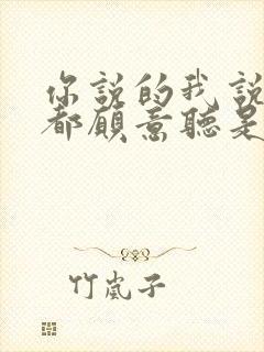 你说的我说的我都愿意听是什么歌