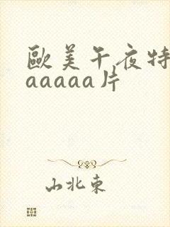 欧美午夜特黄aaaaaa片