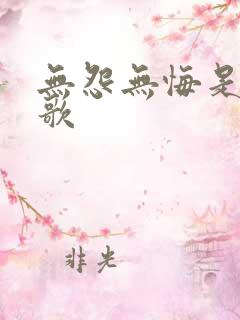 无怨无悔是什么歌