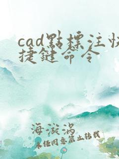 cad点标注快捷键命令