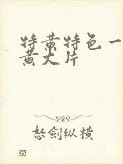 特黄特色一级特黄大片