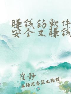 赚钱的软件哪个安全又赚钱