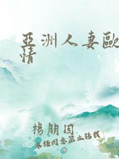 亚洲人妻欧美激情