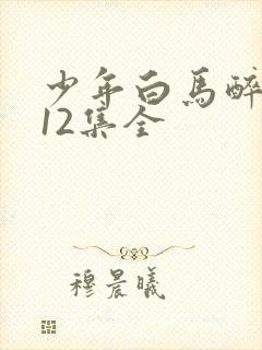 少年白马醉春风12集全