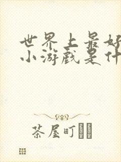 世界上最好玩的小游戏是什么游戏