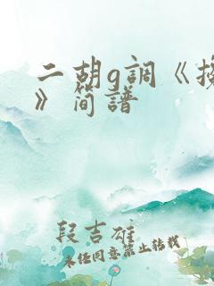 二胡g调《搀扶》简谱