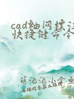 cad轴网标注快捷键命令