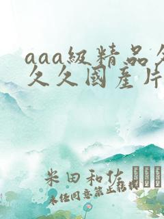 aaa级精品久久久国产片