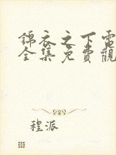 锦衣之下电视剧全集免费观看手机版