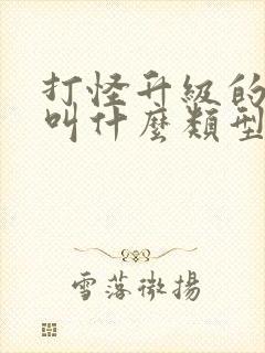 打怪升级的游戏叫什么类型