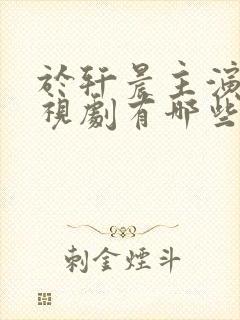 于轩晨主演的电视剧有哪些