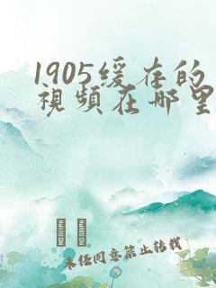 1905缓存的视频在哪里