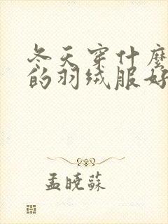 冬天穿什么颜色的羽绒服好看