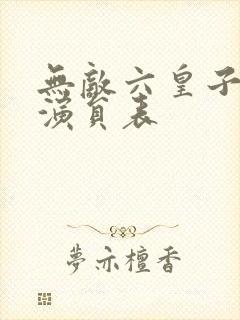 无敌六皇子短剧演员表