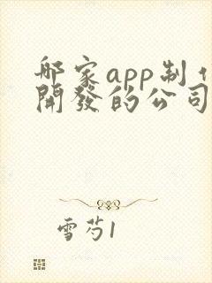 哪家app制作开发的公司好