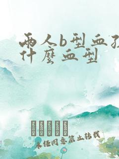 两人b型血孩子什么血型