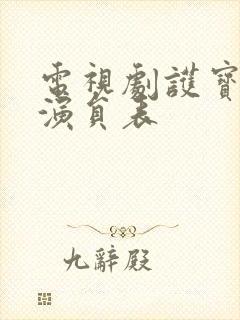 电视剧护宝风云演员表