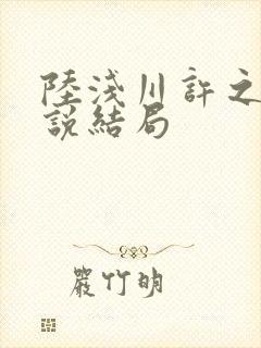 陆浅川许之夏小说结局