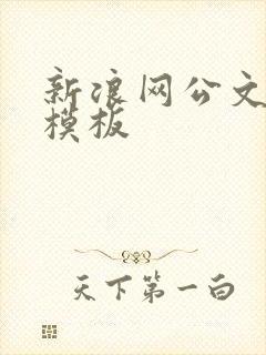 新浪网公文写作模板