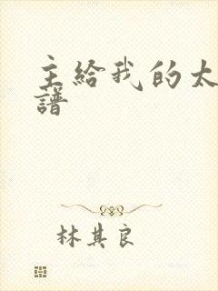 主给我的太多歌谱