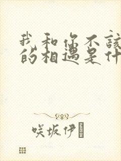 我和你不该相遇的相遇是什么歌