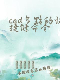 cad多点的快捷键命令