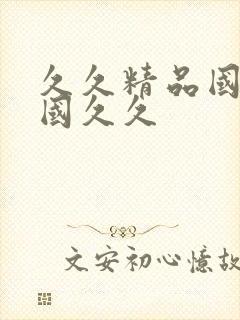 久久精品国产中国久久