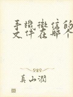 手机微信的缓存文件在哪个文件夹