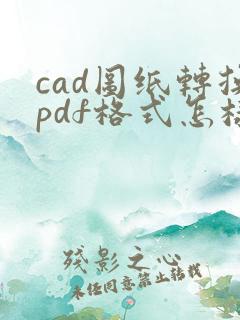 cad图纸转换pdf格式怎样布满图纸