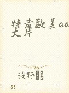 特黄欧美aaa大片