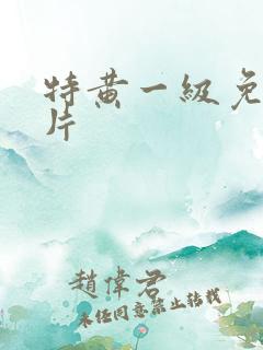 特黄一级免费大片