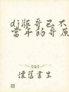 dj版哥已不是当年的哥原唱视频